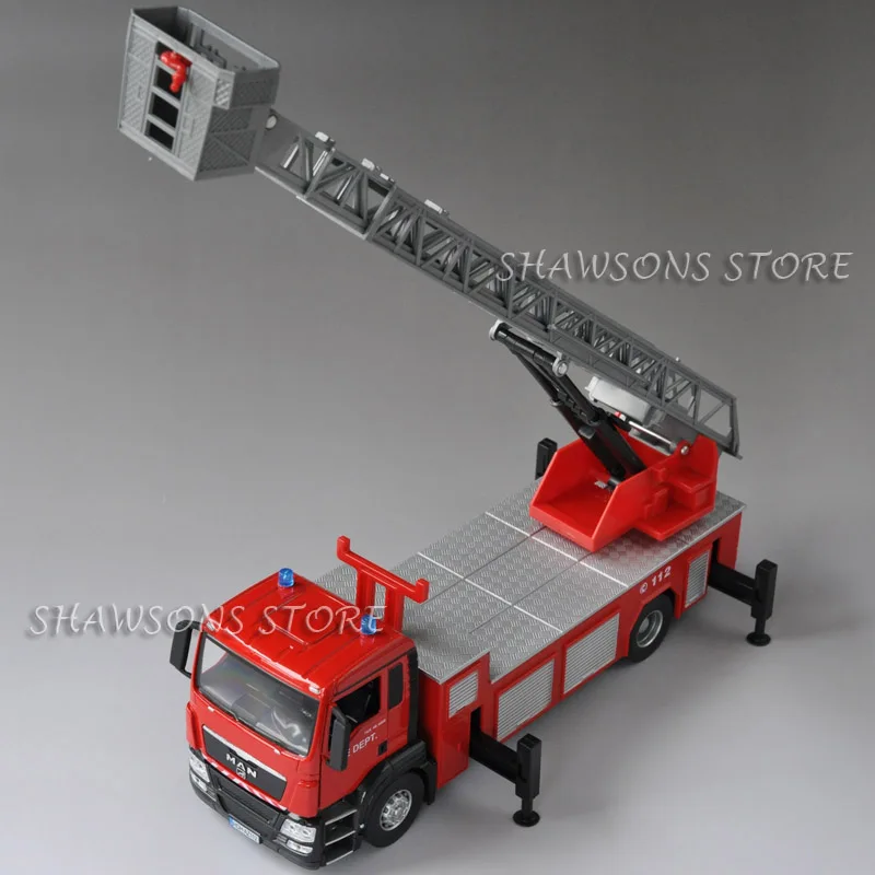 1:32 литая модель автомобиля Toy Man T65 лестница пожарная машина миниатюрная
