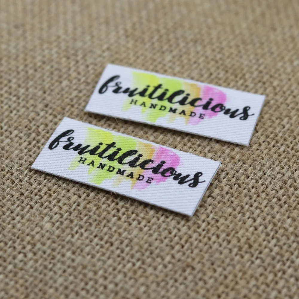 132 pieces Custom logo labels Name iron on label Clothing tags Organic Cotton Labels | Дом и сад