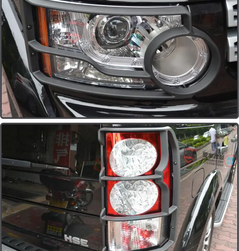 Front and Rear JINGHANG ABS автомобильный передний головной светильник+ задний светильник Накладка для Land rover discovery 4 LR4 2010 2011 2012 2013 - Цвет: Front and Rear