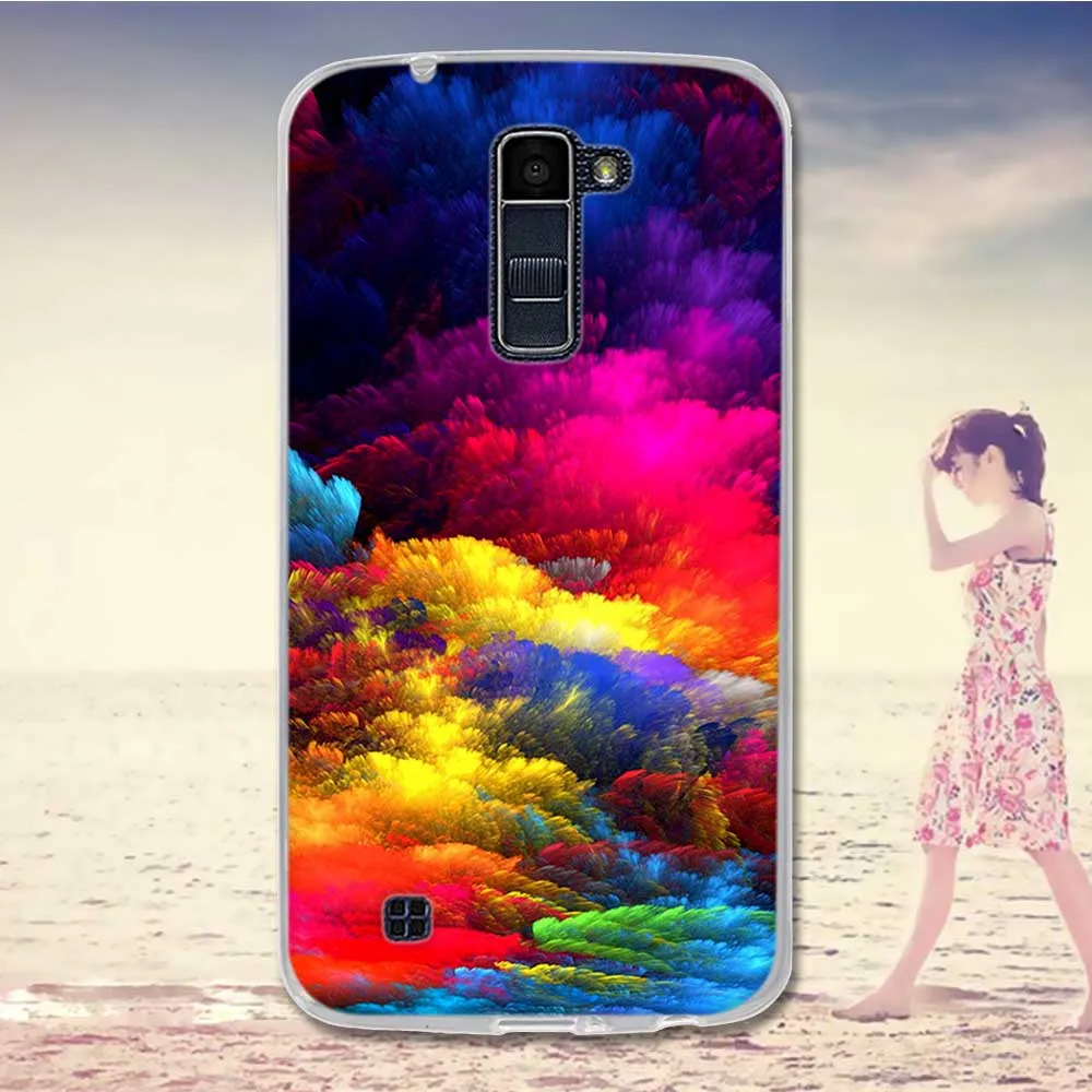 Роскошный мягкий силиконовый чехол для LG K10 K420 5 3 дюйма мультяшный из ТПУ с полным