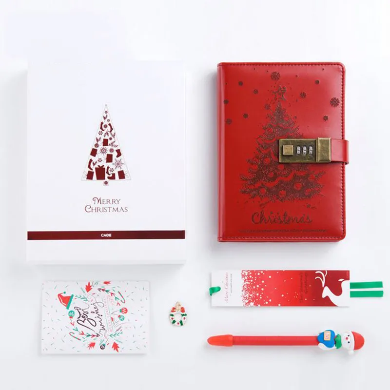 Coloffice 1 шт. Рождественский ретро дневник блокнот с кодовым замком студенческий