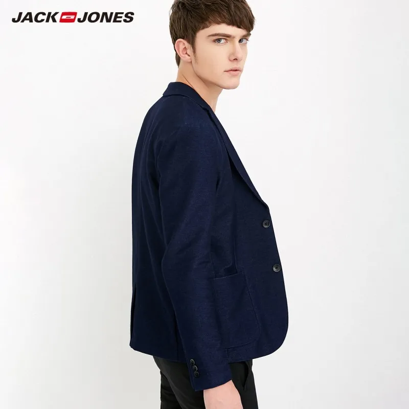 JackJones Мужской Хлопковый костюм пиджак легкая куртка мужская одежда 218108501|Пиджаки|