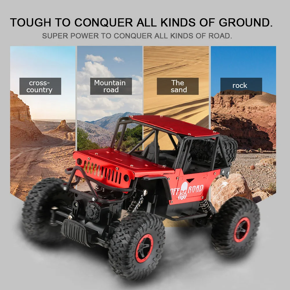 Модель радиоуправляемого автомобиля Flytec 1/18 4WD 2 4G металлический корпус из сплава