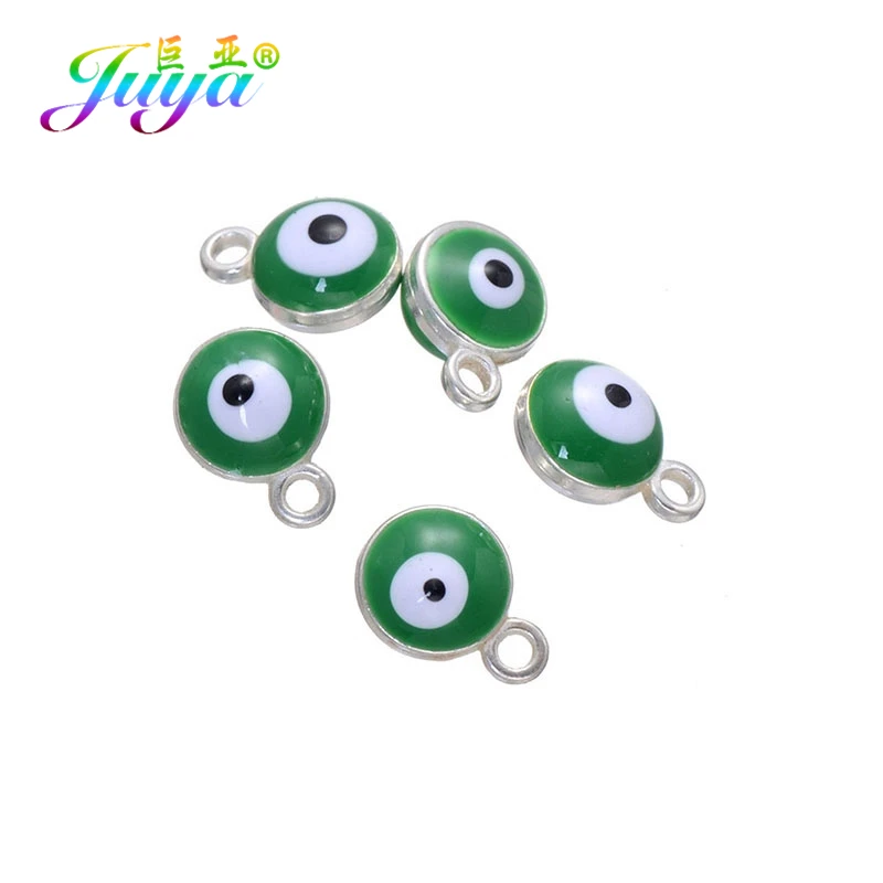 30 Pieces As Photo Juya DIY турецкие ювелирные изделия компоненты ручной работы Красочные Lucite Эмаль Подвески сглаза кулон для женщин мужчин классические ювелирные изделия - Окраска металла: 30 Pieces As Photo