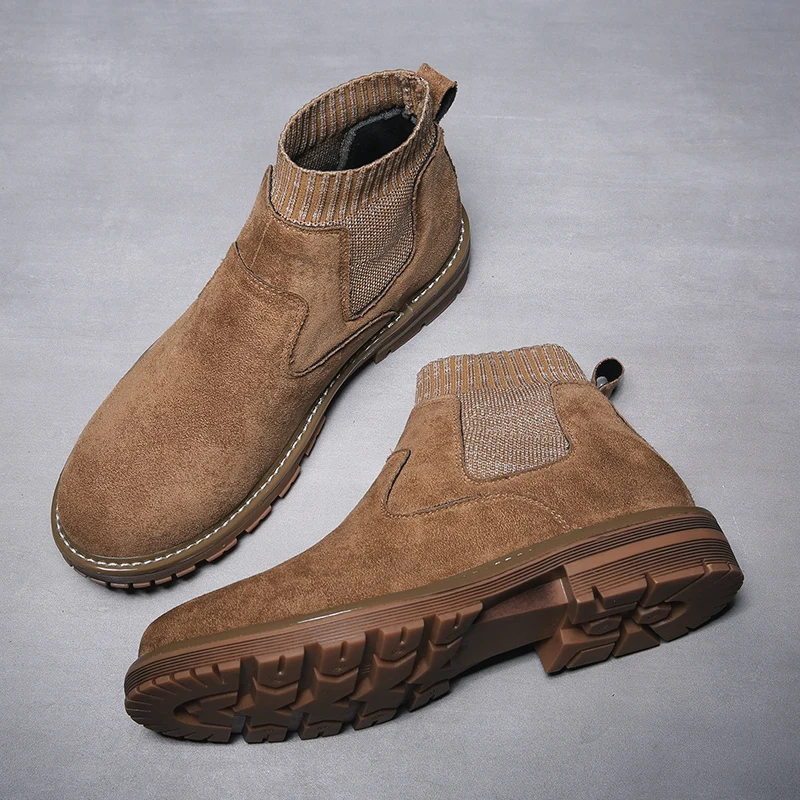 Новейшая популярная обувь ботильоны из натуральной кожи с высоким берцем без