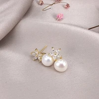 big discounts fashion crystal star natural pearl earrings for women studs bijoux childrens hypoallergenic earrings ohrringe