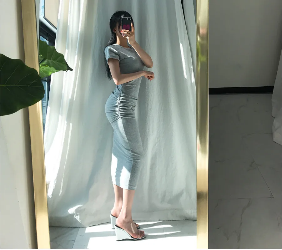 Черное платье femme Boho облегающее боди-футболка для девушек сексуальное Белое платье летние женские платья женское вечернее платье с круглым вырезом
