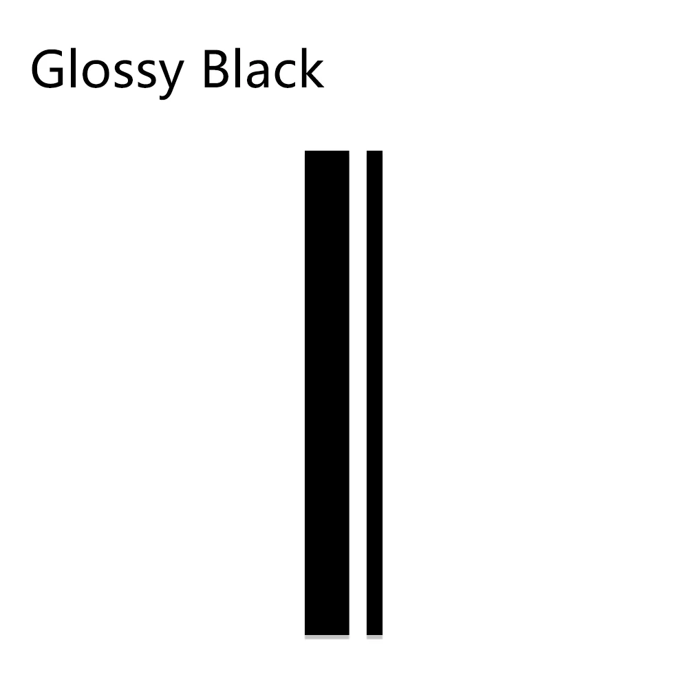 Glossy Black Накладка на капот автомобиля наклейка авто длинные полосы наклейки виниловая пленка гоночный автомобиль Стайлинг наклейка s Авто DIY Украшение Тюнинг автомобиля аксессуары - Название цвета: Glossy Black