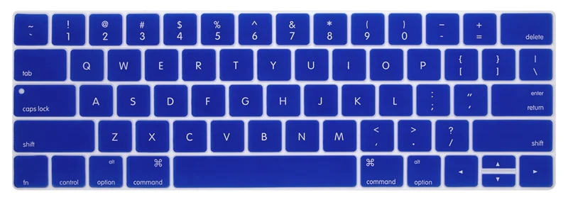 Синий Защита клавиатуры США для Macbook Pro 13 13,3 Сенсорная панель силиконовый чехол для клавиатуры MacbookPro 15 15,4 с защитой сенсорной панели - Цвет: Синий
