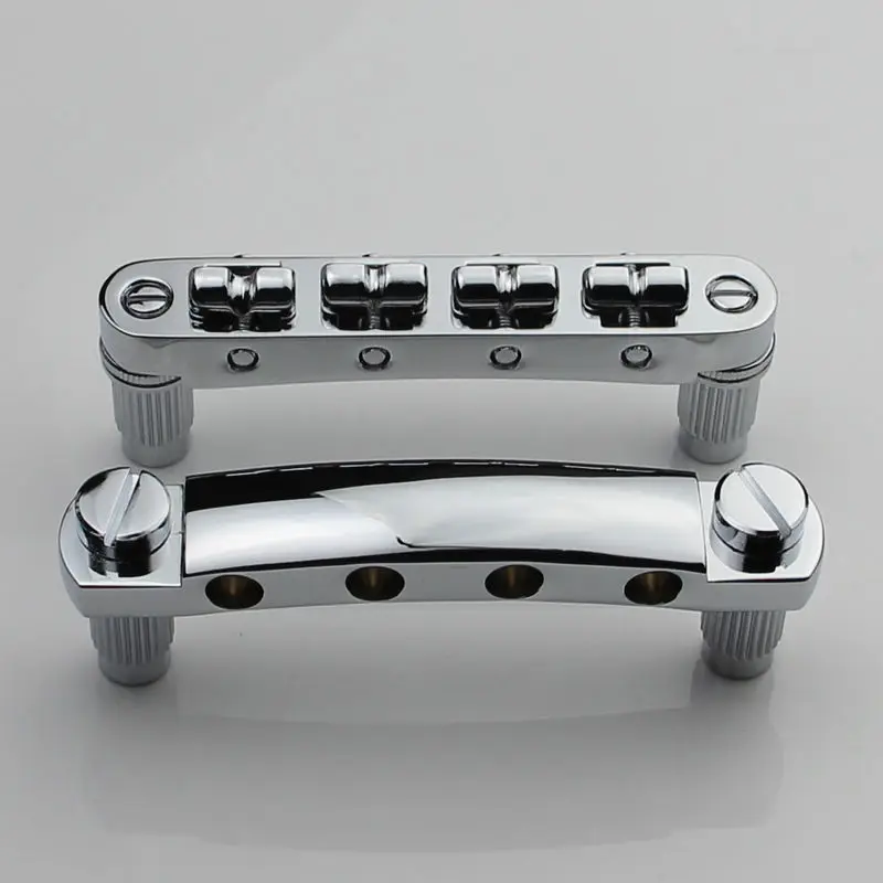 Chrome Heavy Duty 4 Бас гитарный Струнодержатель Мост с 2 Якоря шпильки MTB401/MST401|tailpiece