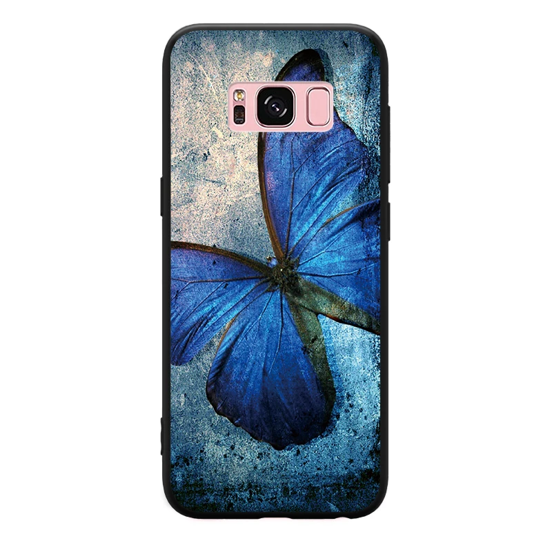 Синяя бабочка силивер волос девушка шаблон для Xiaomi A1 5X RedMi 4A 4X5 Plus huawei Honor 6X 7X P8 P9 P10