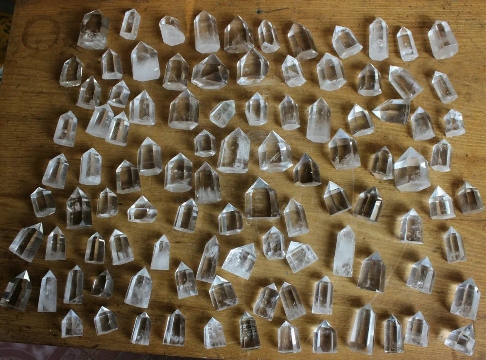 10 шт. маленькие натуральные прозрачные кварцевые кристаллы обелиск башня
