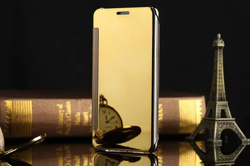 Прозрачный умный чехол для samsung Galaxy C5 C7 C9 Pro, зеркальный флип-чехол для samsung C7Pro C9Pro Coques