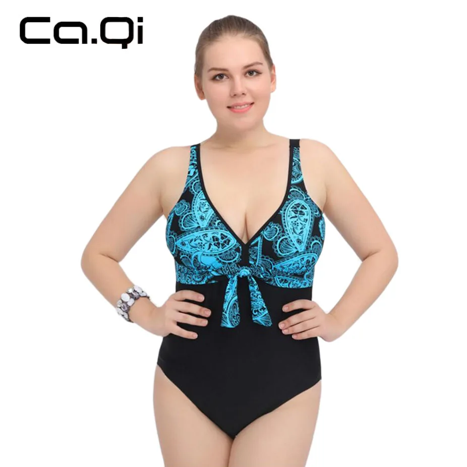 Большая чашка 2017 Большие размеры Купальники Глубокий V шеи Low Cut цельный купальник