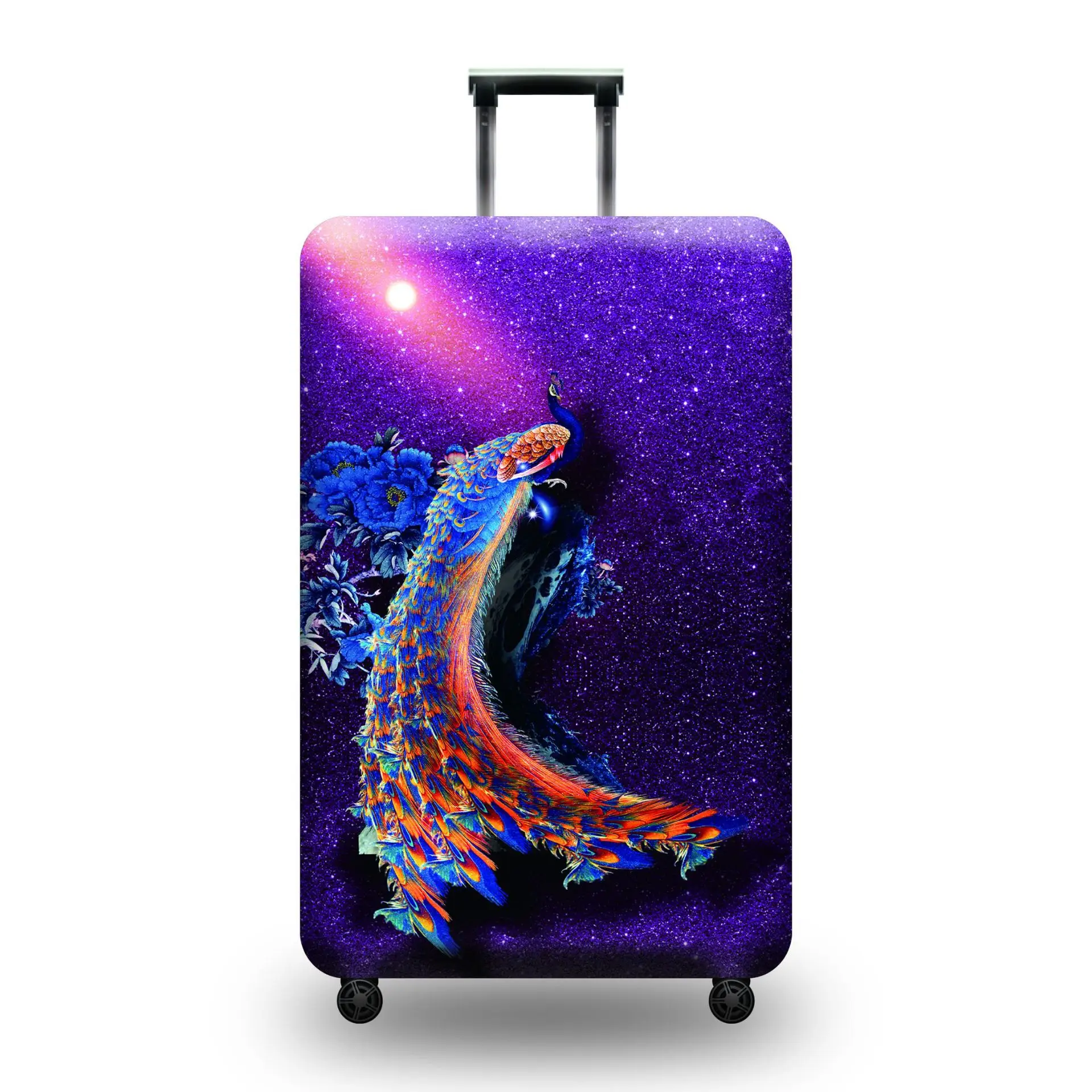 TRIPNUO Peacock, открывающийся Чехол для багажа, аксессуары для путешествий, 18-32 дюйма, дорожная тележка, пылезащитный чехол для чемодана, эластичный