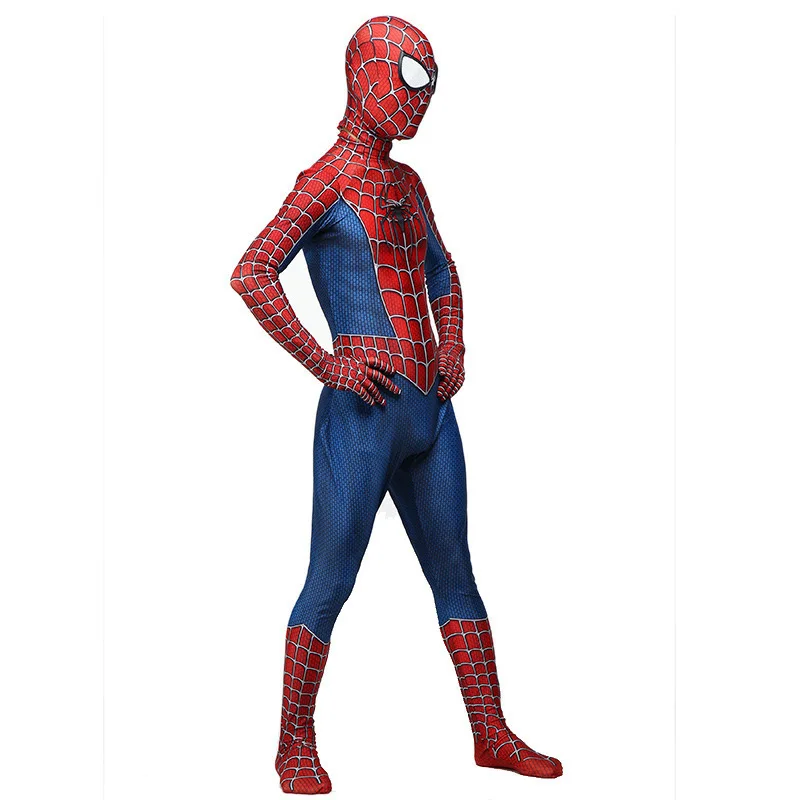 Человек-паук 3 Raimi Человек-паук косплей костюм 3D принт спандекс супергерой zentai боди костюм карнавальный для мальчиков взрослых детей