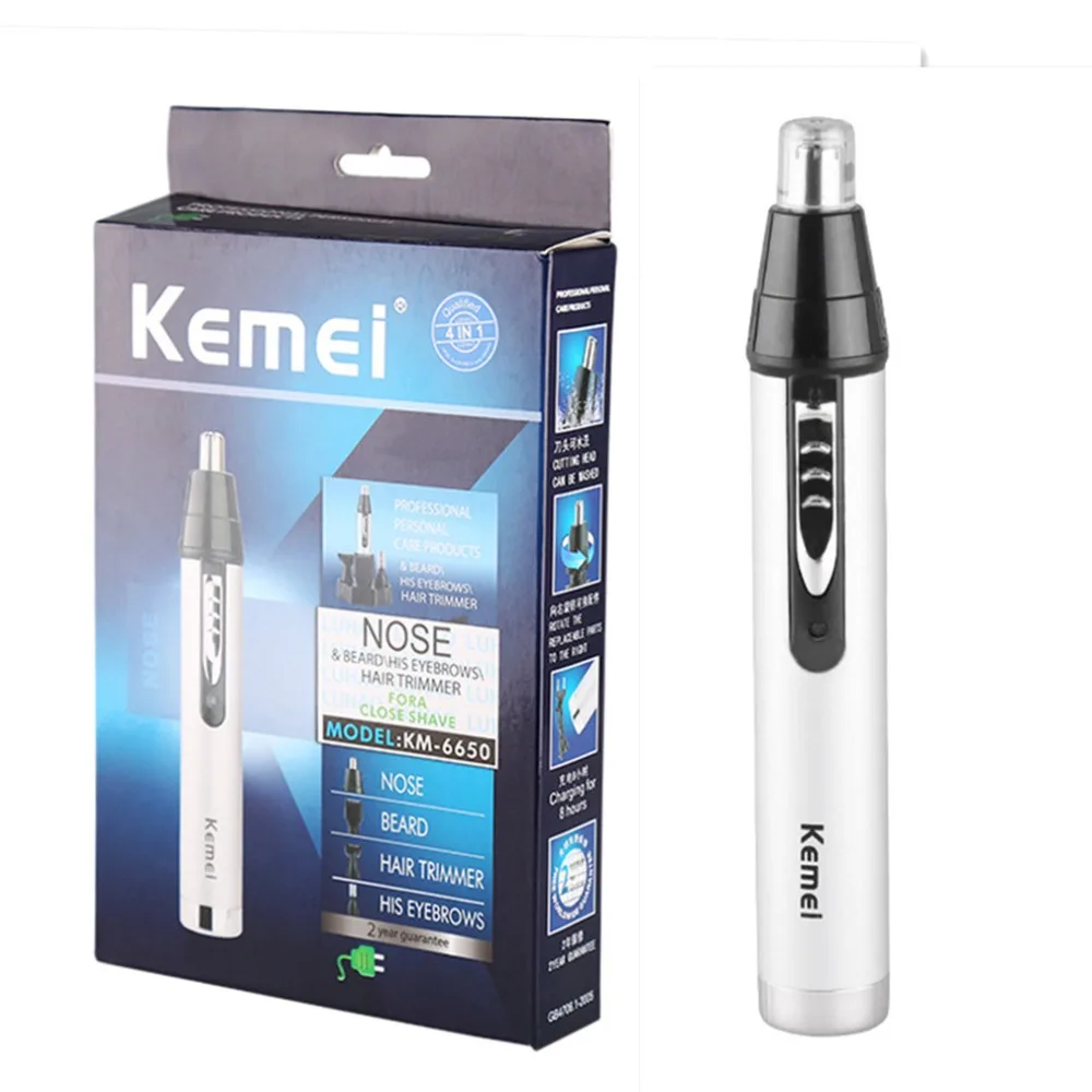 

KEMEI Professional 4 in 1 Electric Nose Ear Cutter Hair Trimmer Trimming Eyebrows Beard Hair Clipper Cut Shaver For Man Woma