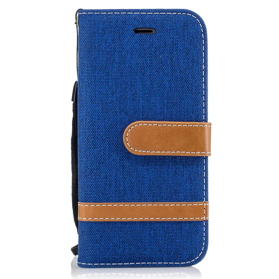 Кожаный чехол книжка Desyner Denim смешанных цветов Чехол для iPhone 5 5S SE 6 6S 7 Plus|case for