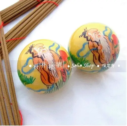

Hand-painted baoding iron balls,45mm50mm fadeless.Chinese water-ink painting.Stress balls.Paper box.Multi options.Free shipping.