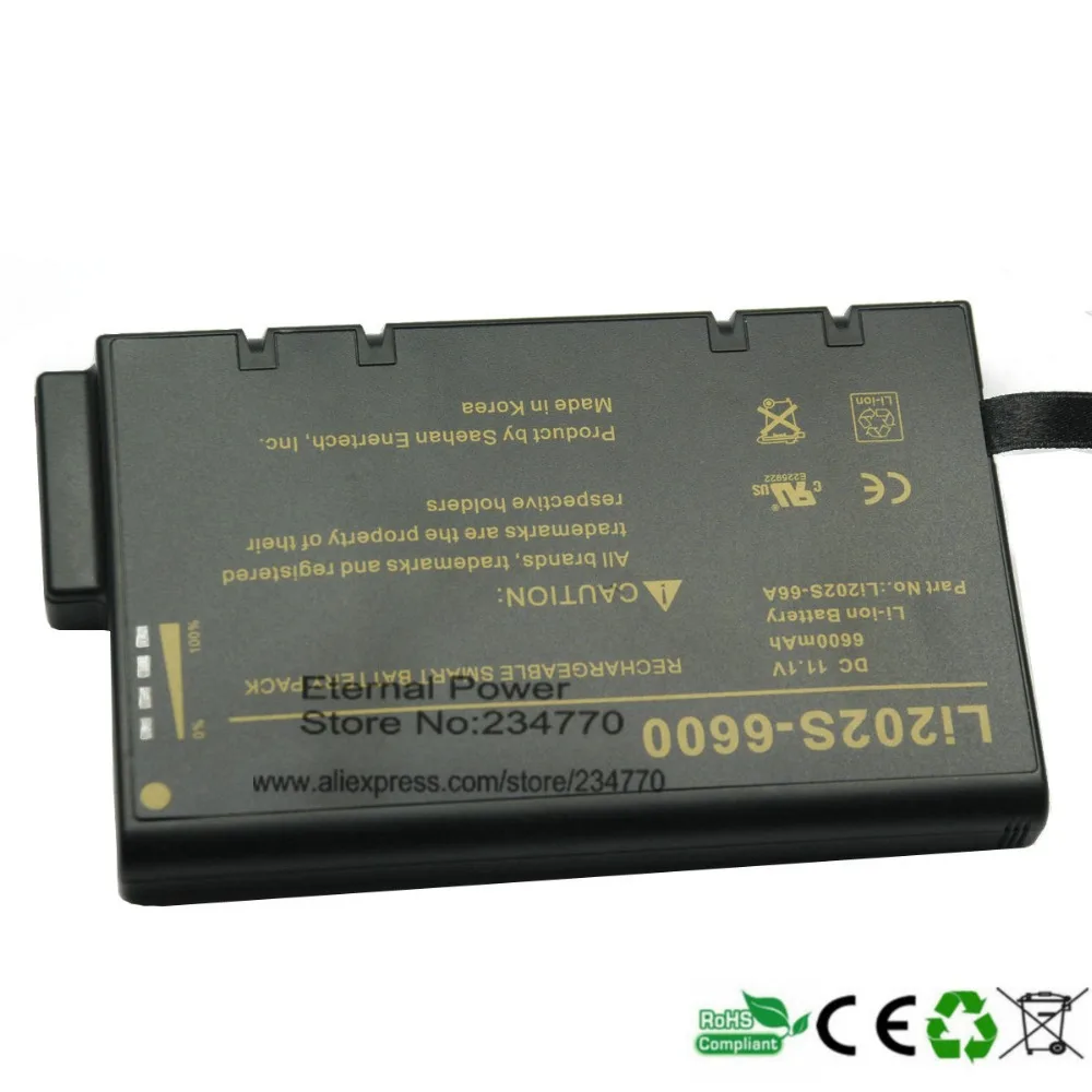 Замена для philips goldway аккумуляторная батарея ecg LI202S 6600 Li202S 60A медицинский