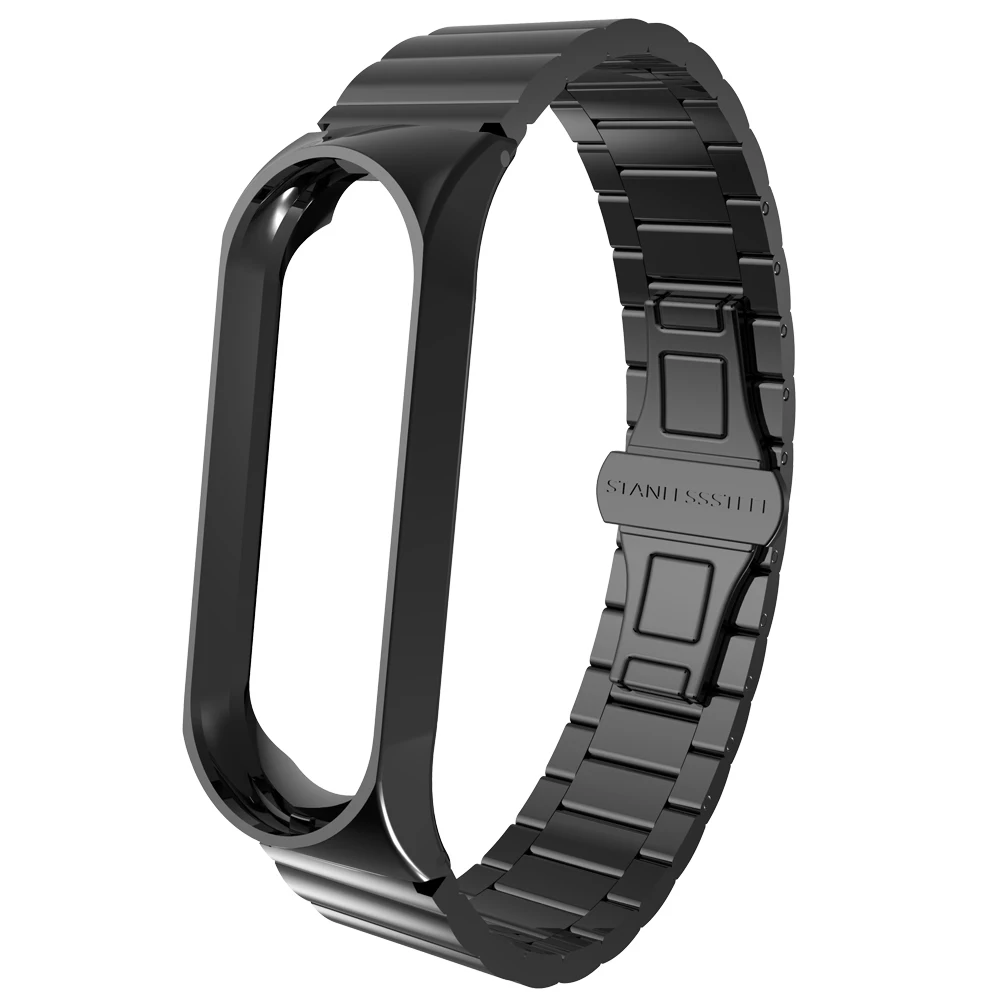 Hangrui mi band 4 ремешок металлический браслет для Xiaomi mi 4 ремешок Безвинтовой браслет из нержавеющей стали mi Band 4 банда4 наручные смарт-браслет