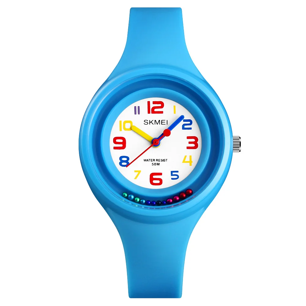 sky blue Skmei часы для малышей детей студентов водонепроницаемые для мальчиков и девочек милые спортивные модные повседневные цифровые электронные наручные часы reloj mujer - Цвет: sky blue