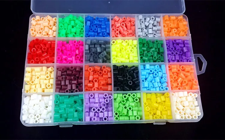 2400 шт/4800 шт 24 цвета Хама бусины 5 мм Perler бусины DIY креативные Пазлы Tangram паззл доска Развивающие детские игрушки подарки