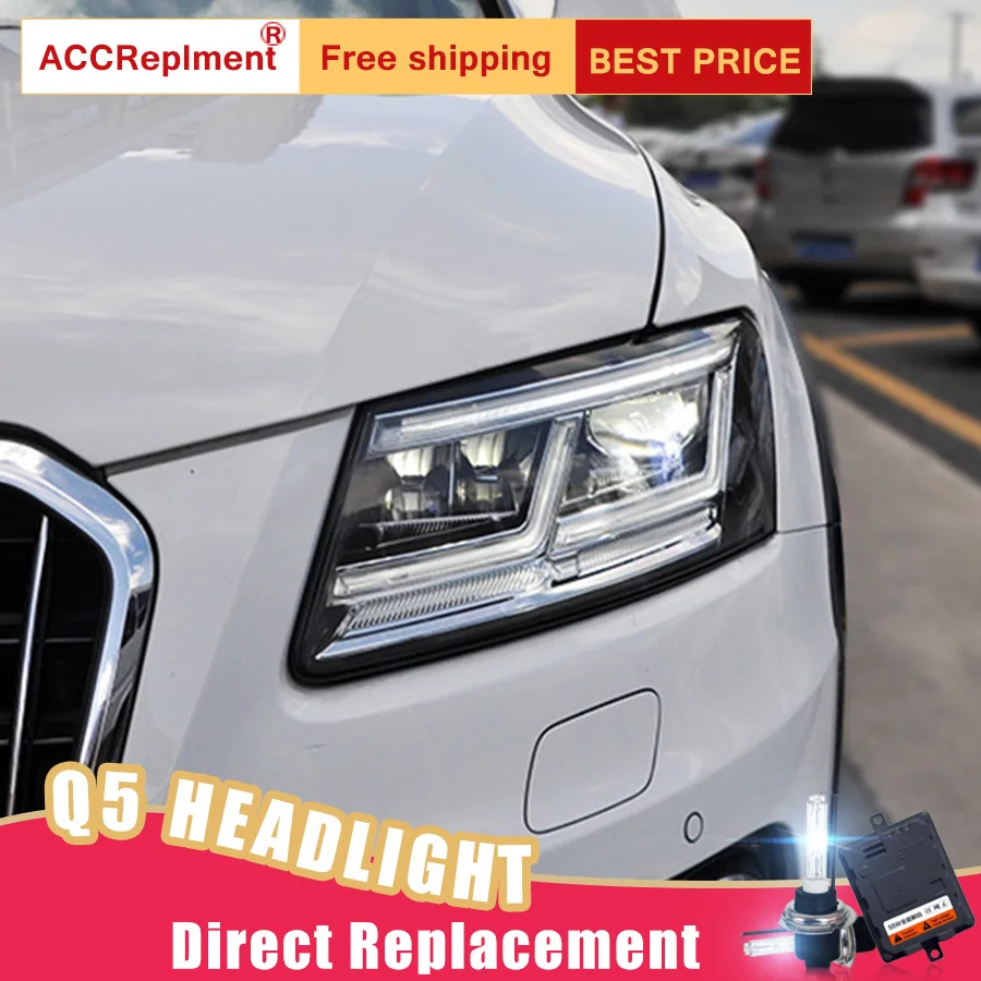 2 шт. светодиодный фары для Audi Q5 2009- светодиодный автомобильный фонарь ангельские глазки ксенон HID комплект Противотуманные фары светодиодный дневные ходовые огни