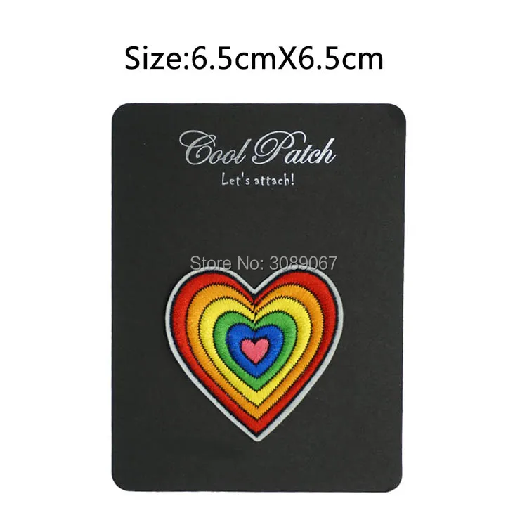 Радужное сердце красочный для гей прайда и лесбиянок патч Валентин Райдер рок