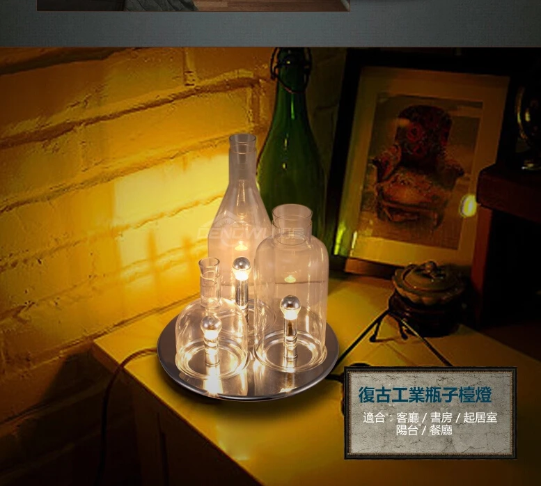 Современная светодиодная настольная лампа 3 шт. прикроватная для бутылки