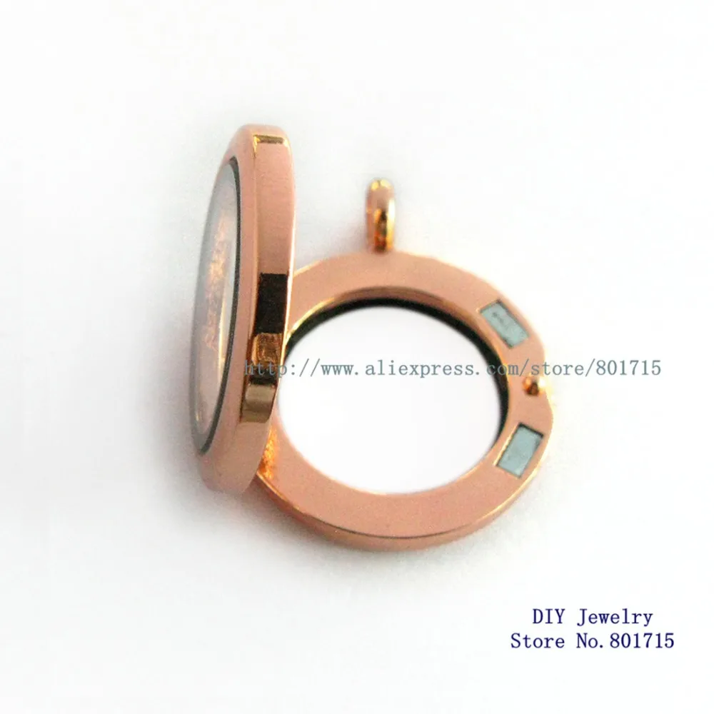 Магнитный круглый кулон 25 мм из нержавеющей стали простая Подвеска розового