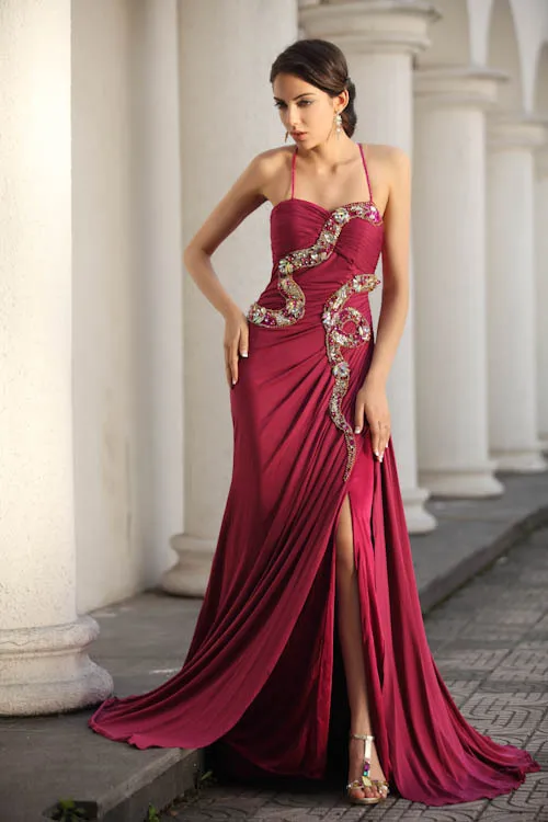 2015 evening gown sweetheart neck backless sleeveless off the shoulder floorth lengtn dress split infront | Свадьбы и торжества