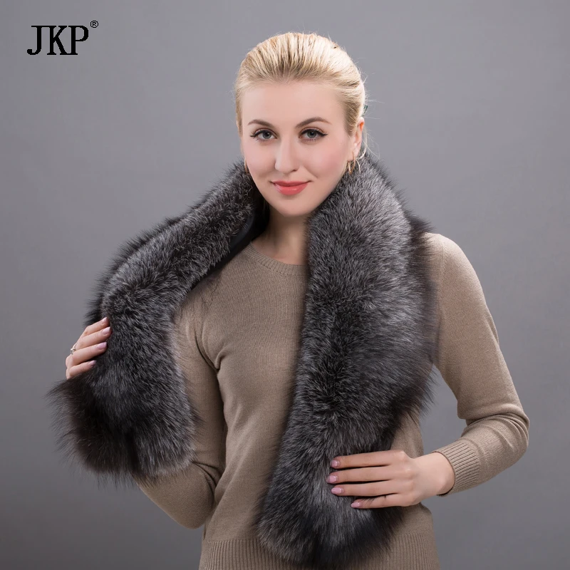 2021 100% натуральных волос женский теплый зимний шарф чжурчжэней черно бурой лисицы