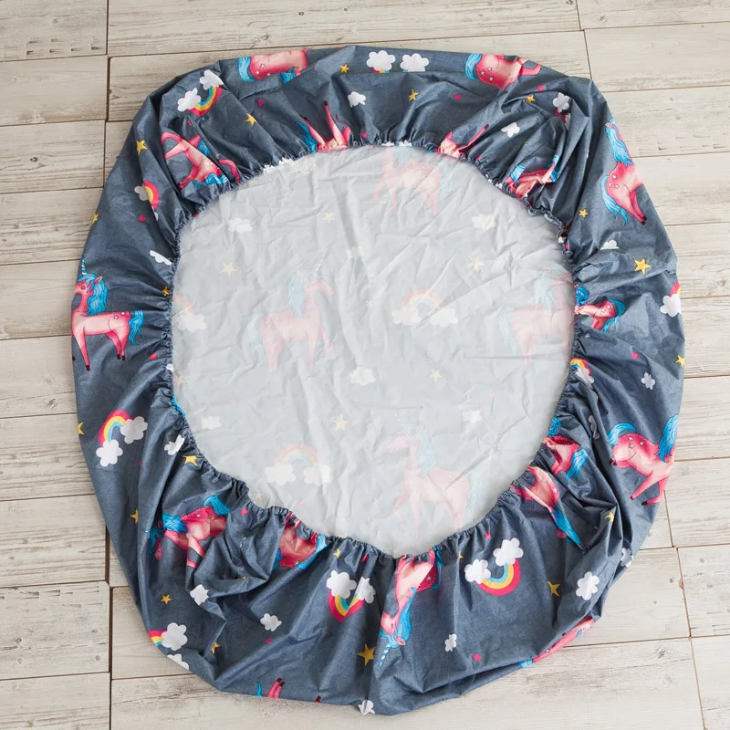

Unicorn cartoon TPUwaterproof mattress cover plain mattress protector Anti dust mite bed mat Mattress Pad Cover fitted sheetkids