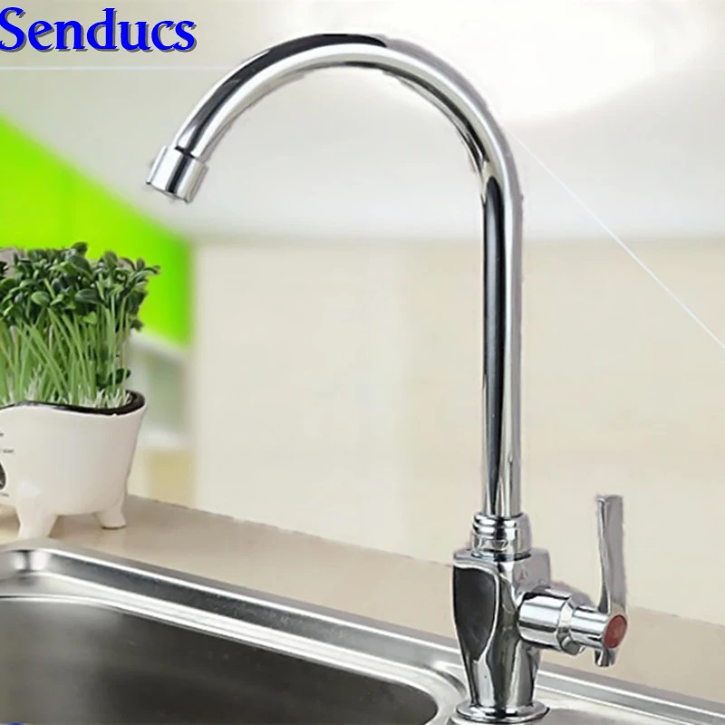 Бесплатная доставка Senducs кран и смеситель для кухонной раковины с Цинковым