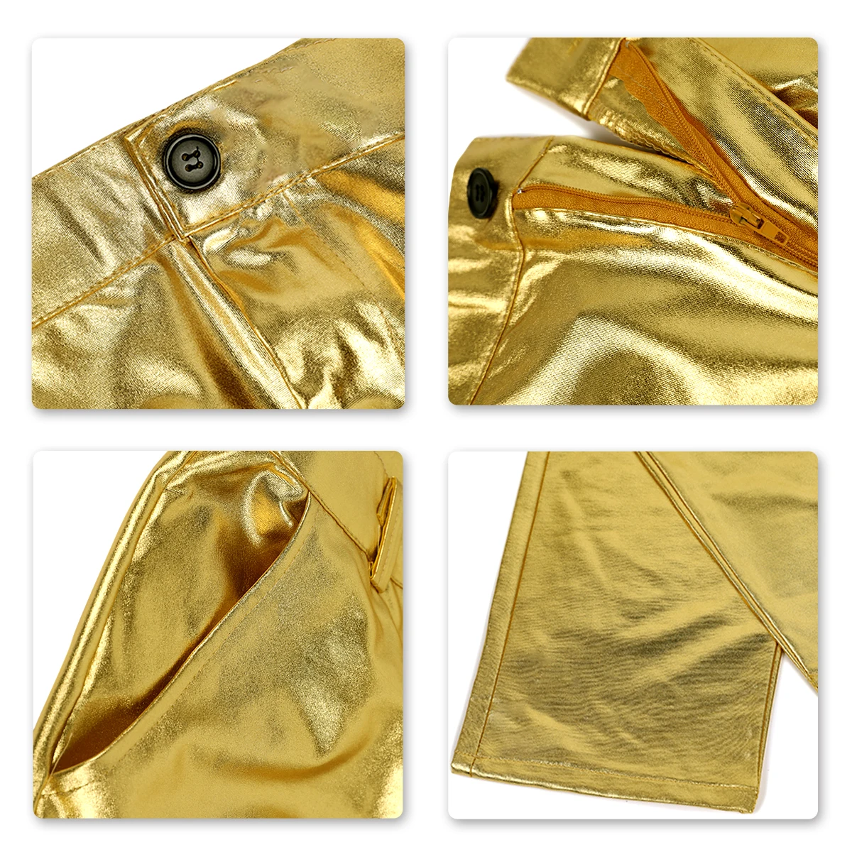 YUNCLOS мужские повседневные Ночные Клубные металлические мото джинсы стиль