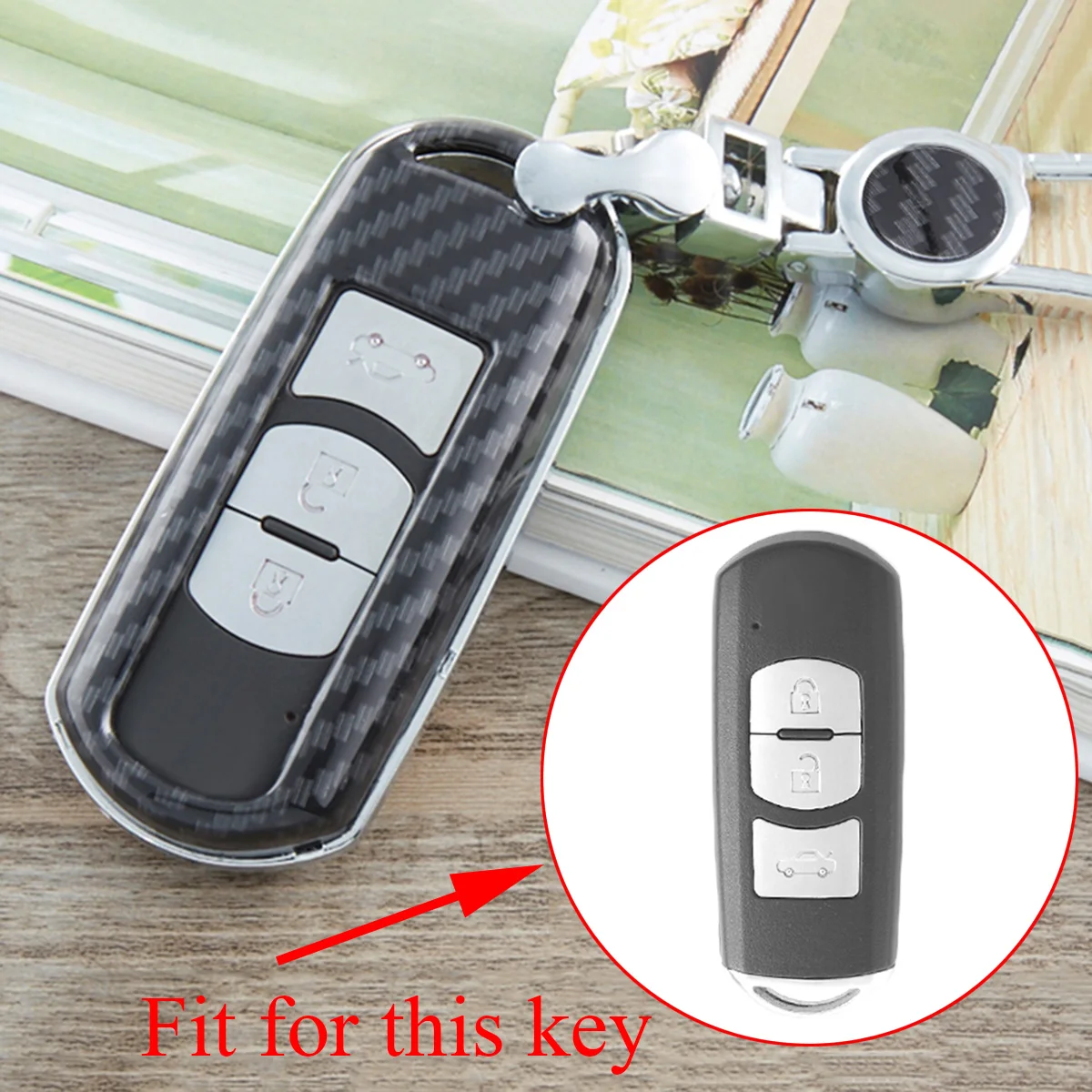 

Remote Key Holder Cover Parts Fit For Mazda 2 3 5 6 CX3 CX4 CX5 CX7 CX9 MX5 Key Fob Case Bag Fob Shell Cover Trim Accessories