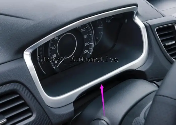 

Для Honda CRV CR-V 2012 2013 2014 2015 2016 ABS Chrome приборная панель декоративная рамка, обшивка, накладка Стайлинг автомобиля