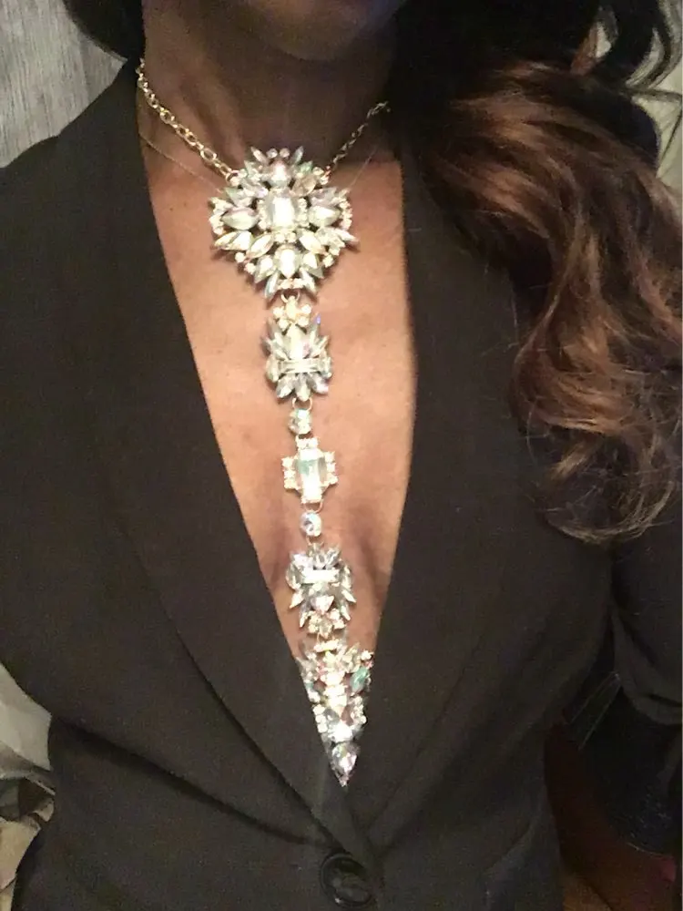 WOOASIS Simple Fashion Jewelry Trend Crystal Flower Body Chain Rhinestone For Woman European Hot Sale Accessories