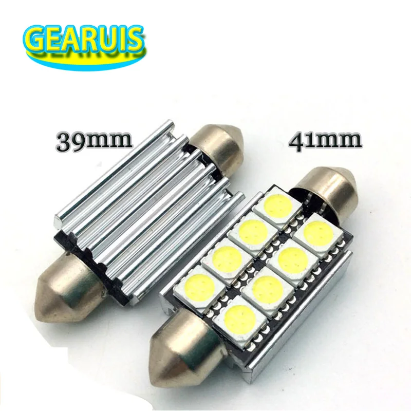 10 шт./лот оптовая продажа 41 мм 5050 8 SMD 8SMD LED Canbus без ошибок Светодиодные