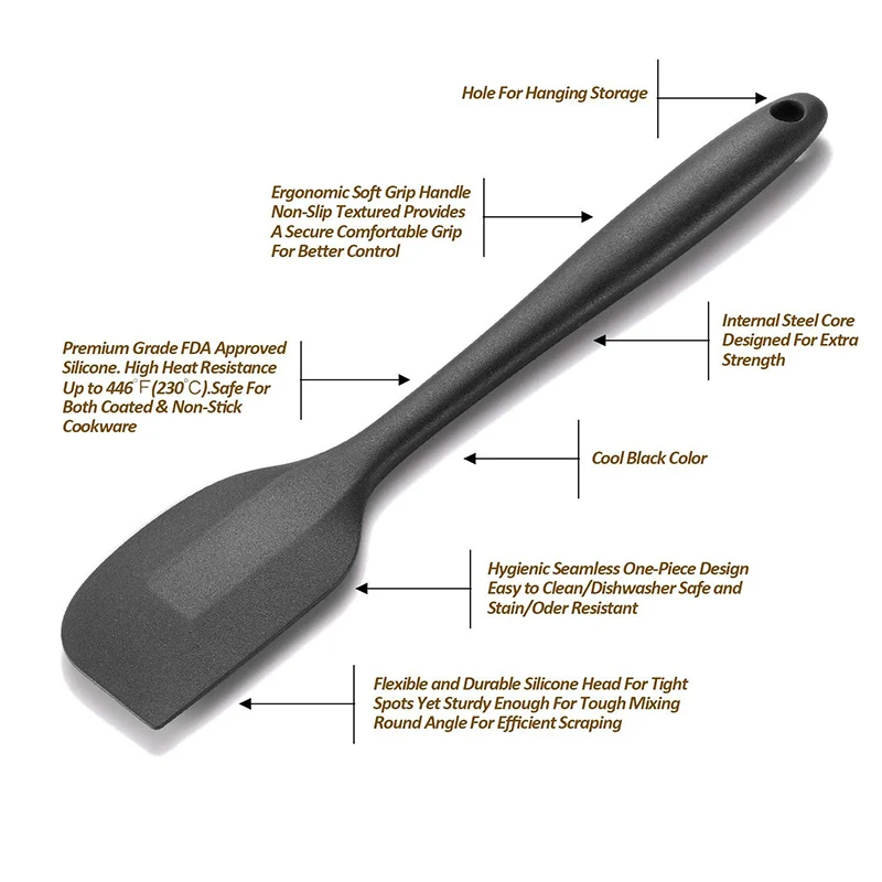 Термостойкие набор силиконовых шпателей из 5 | Резиновый шпатель Кухня посуда с