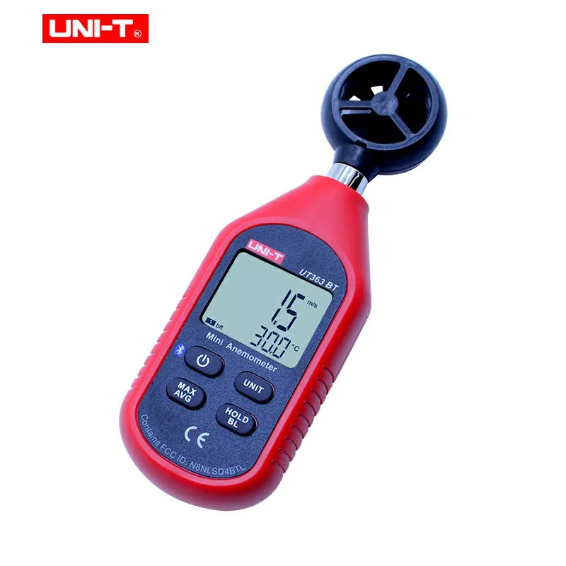 Цифровой Bluetooth измеритель скорости ветра UNI T UT363BT Карманный анемометр измерение
