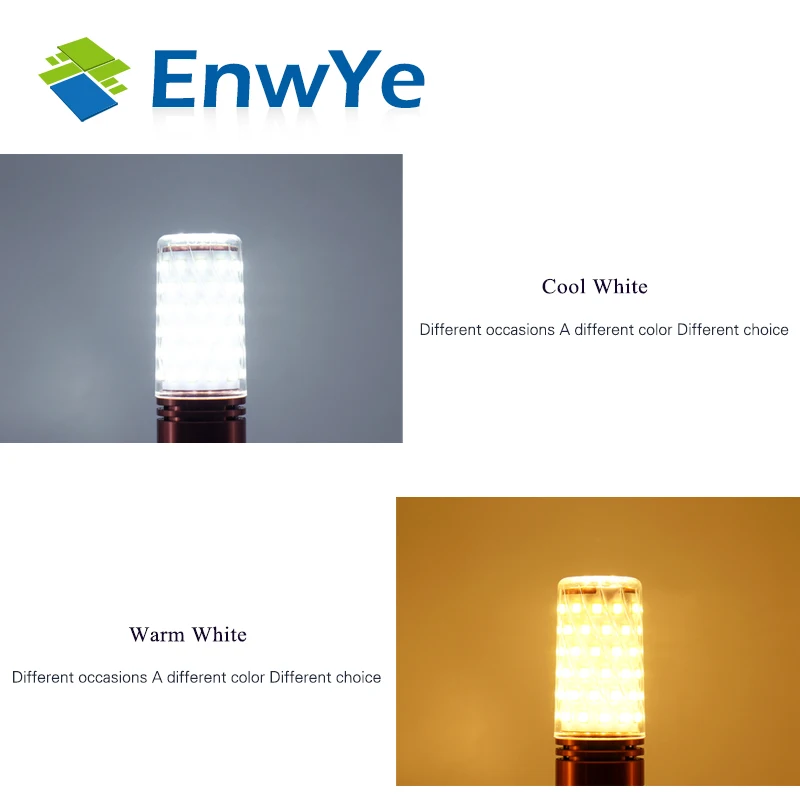 EnwYe LED 9 Вт 12 SMD2835 220 В E27 светодиодная лампа E14 Светодиодная настоящая мощность