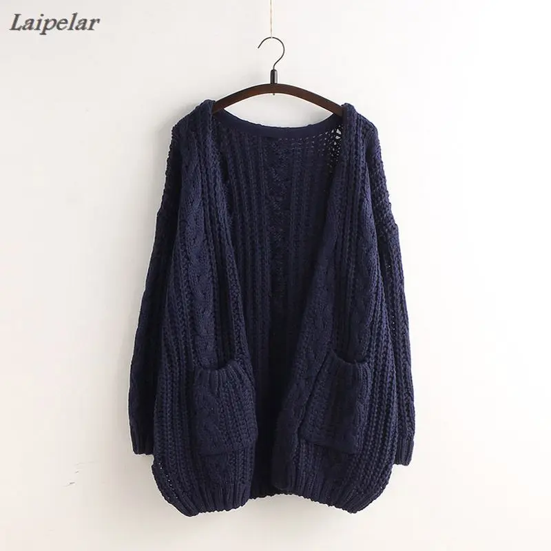 Женский Повседневный Кардиган свободный трикотажный кардиган большого размера