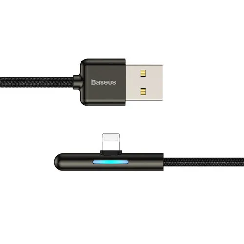 Black USB Cable Usb-кабель Baseus для iPhone XS XR 11 Pro Max USB зарядный кабель для передачи данных светодиодный локоть 2,4 А кабель для быстрой зарядки для iPhone кабель для синхронизации данных - Цвет: Black USB Cable