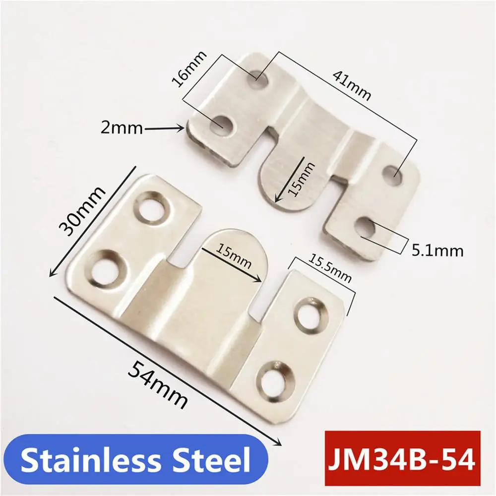 SS 54mm No screw 2 шт нержавеющая сталь/железная мебель Соединительная деталь подвесная Пряжка железная кровать подвесной крючок Пряжка зеркальная рама вставка фитинги - Цвет: SS 54mm No screw