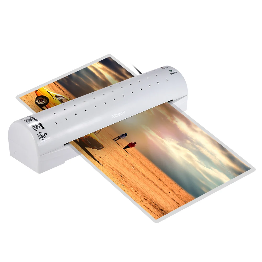 

Ламинатор A4 для фото/бумаги/документов, 2 ролика, быстрый нагрев, быстрое ламинирование, регулируемая температура для холодного/100