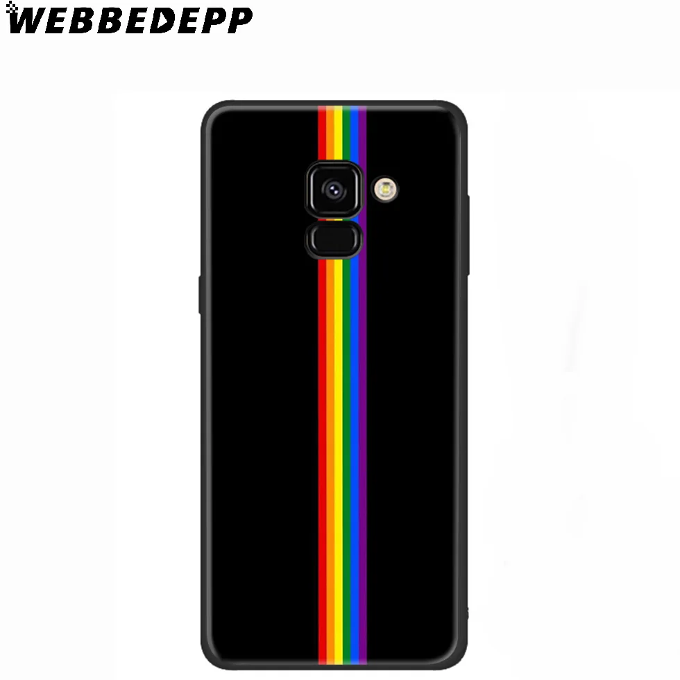 WEBBEDEPP Love Is LGBT Радужный силиконовый чехол для Samsung Galaxy A3 A5 A6 A7 A8 A9 A10 A20 A30 A40 A50 A70 M10 M20 M30