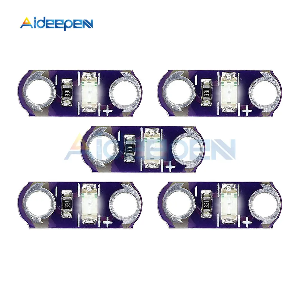 5 шт. LilyPad светодиодный модуль белый Светодиодный для Arduino DIY Kit 3 5V|Детали и