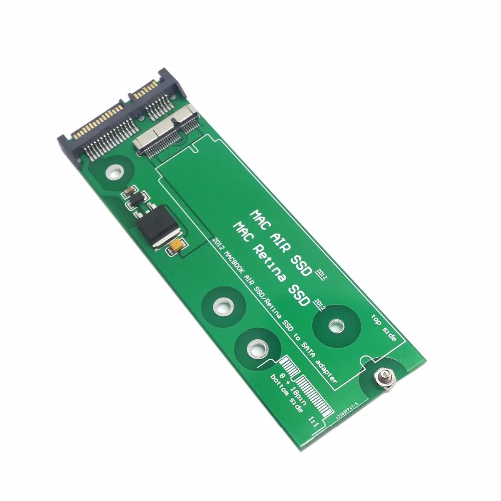 2 5 &quotSATA 6 ГБ/сек. 3 0 чтобы для Macbook Air Pro 2012 SSD слот адаптер A1466 A1465 A1398 A1425 7 + 17 Pin в 22Pin SATA
